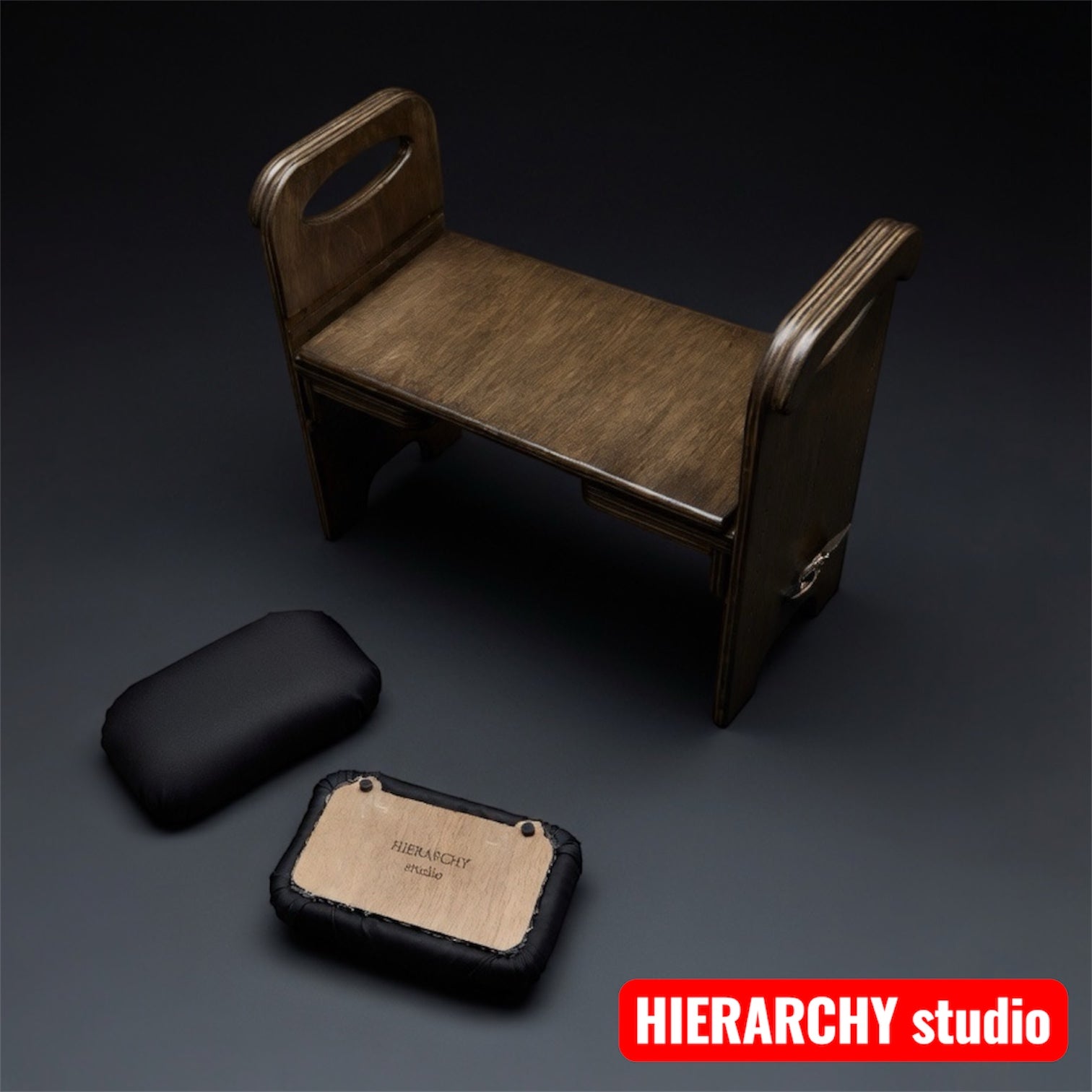 Padded facesitting chair side view, cushioned queening stool, adjustable bdsm furniture, femdom furniture California